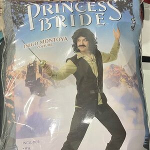 Inigo Montoya Men’s XL Costume - Brown and Cream with plastic sword with sheath